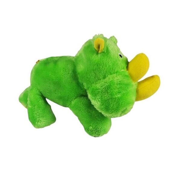 Dole Bananimal Rhinoceros Green Yellow Plush Toy Stuffed Korea 1983 Vintage - Picture 7 of 12